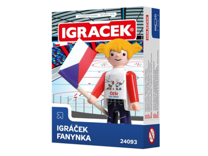 Igráček Fanynka II Hokej 2015 - figurka s vlajkou