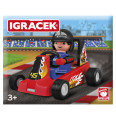 Igráček Závodník - figurka s modrou motokárou - výprodej