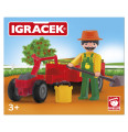 Igráček Zahradník - figurka s traktorem a příslušenstvím - výprodej