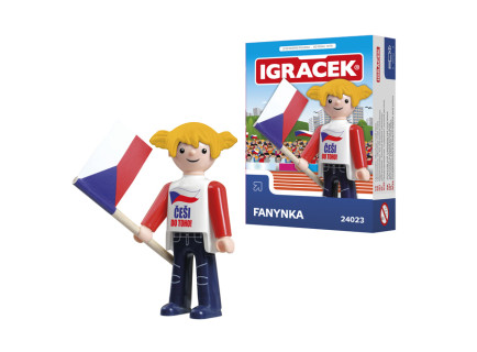 Igráček Fanynka - figurka s vlajkou