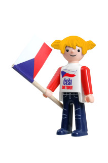 Igráček Fanynka - figurka s vlajkou