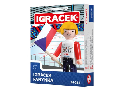 Igráček Fanynka I Hokej 2015 - figurka s vlajkou