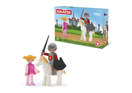 Igráček Trio Princezna, Rytíř a bílý kůň - výprodej