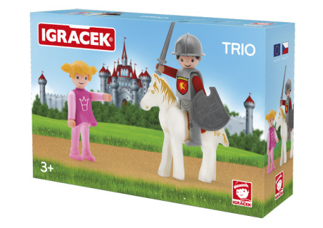 Igráček Trio Princezna, Rytíř a bílý kůň - výprodej