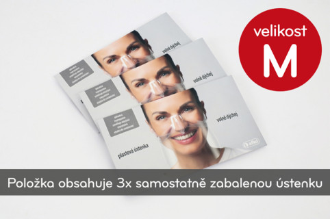 3 kusy - Plastová ústenka s výměnnou fólií - 0,20 mm (vel. M - dětská)