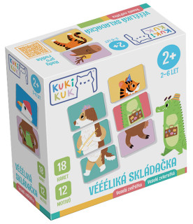 KukiKuk - Véééliká skládačka Veselá zvířátka