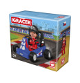 Igráček Závodník - figurka s modrou motokárou - výprodej