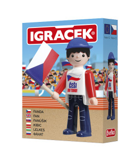 Igráček Fanda - figurka s vlajkou