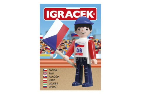Igráček Fanda - figurka s vlajkou