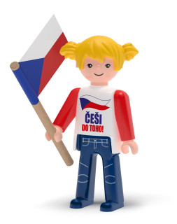 Igráček Fanynka - figurka s vlajkou