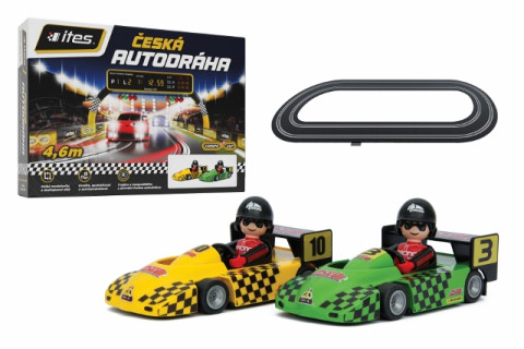 ITES česká autodráha Základní set Superkart IGZ (žlutá a zelená), 1:18