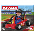 Igráček Závodník - figurka s červenou motokárou