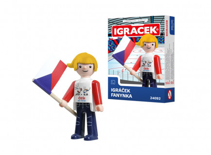 Igráček Fanynka I Hokej 2015 - figurka s vlajkou