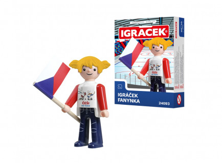 Igráček Fanynka II Hokej 2015 - figurka s vlajkou