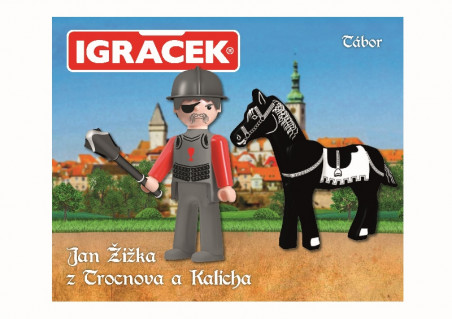Igráček Jan Žižka z Trocnova a Kalicha - figurka, kůň a zbroj