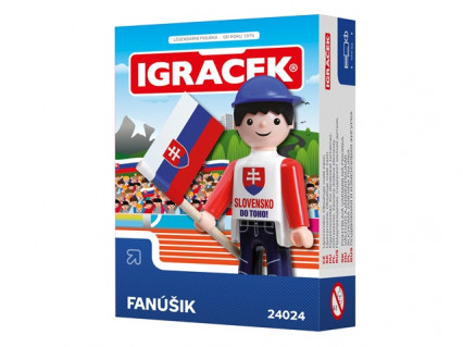 Igráček Fanúšik - figurka s vlajkou